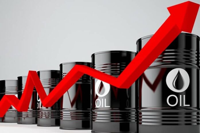 Oil prices surge over 2% amid rising tensions in the Middle East.